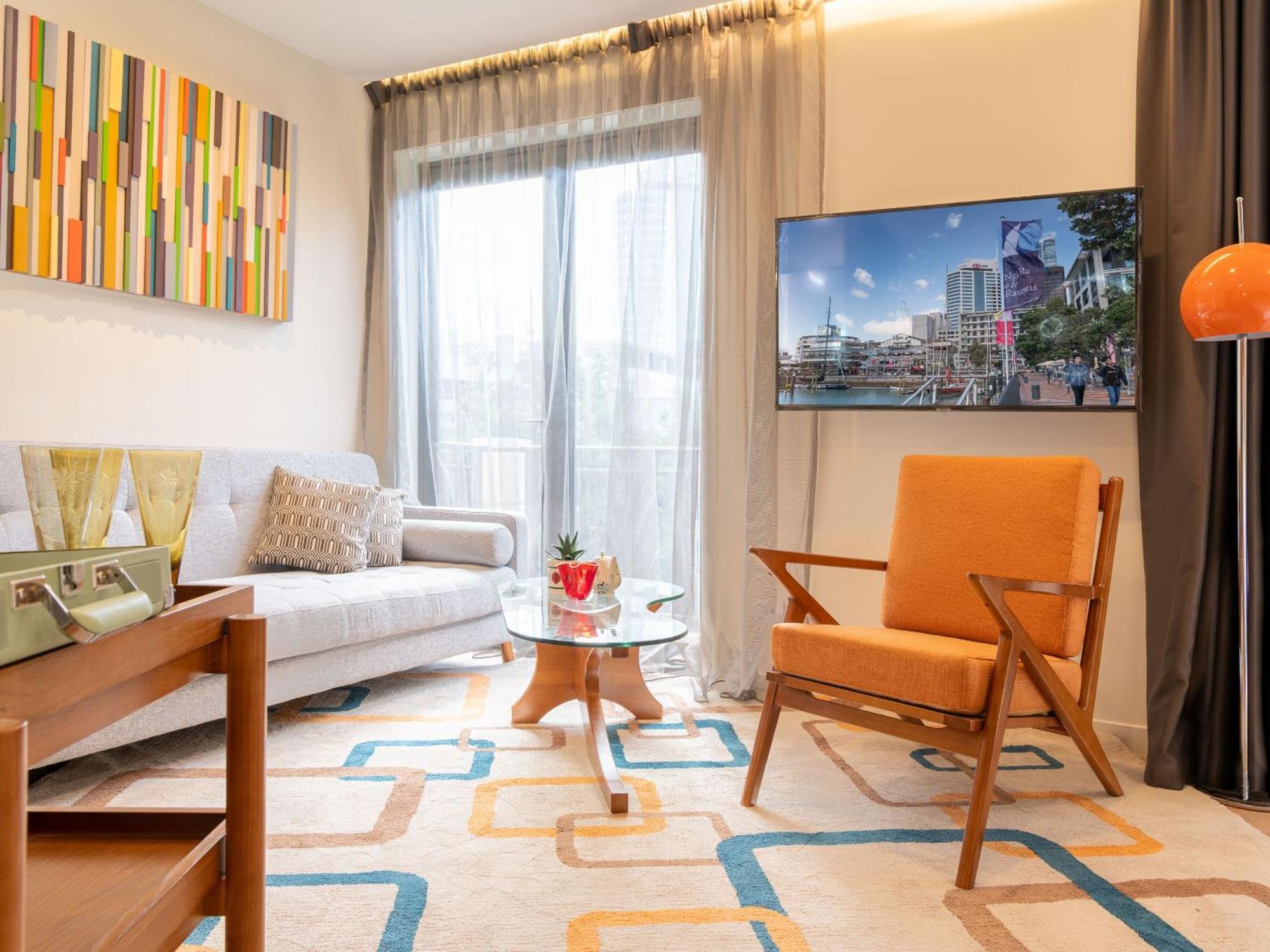 Ohtel Auckland Hotell Eksteriør bilde Living room